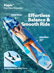 Ripple Coastal Splash 10'6" Inflatable Stand Up Paddle Board