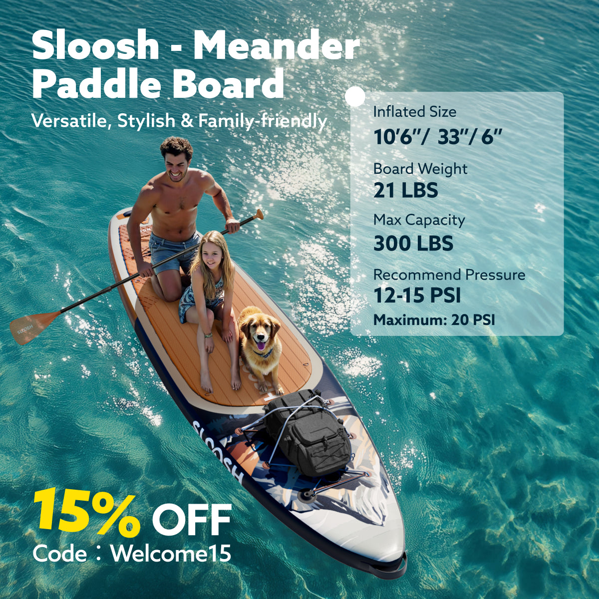 Meander Alpine Dusk 10'6" Stand Up Paddle Board