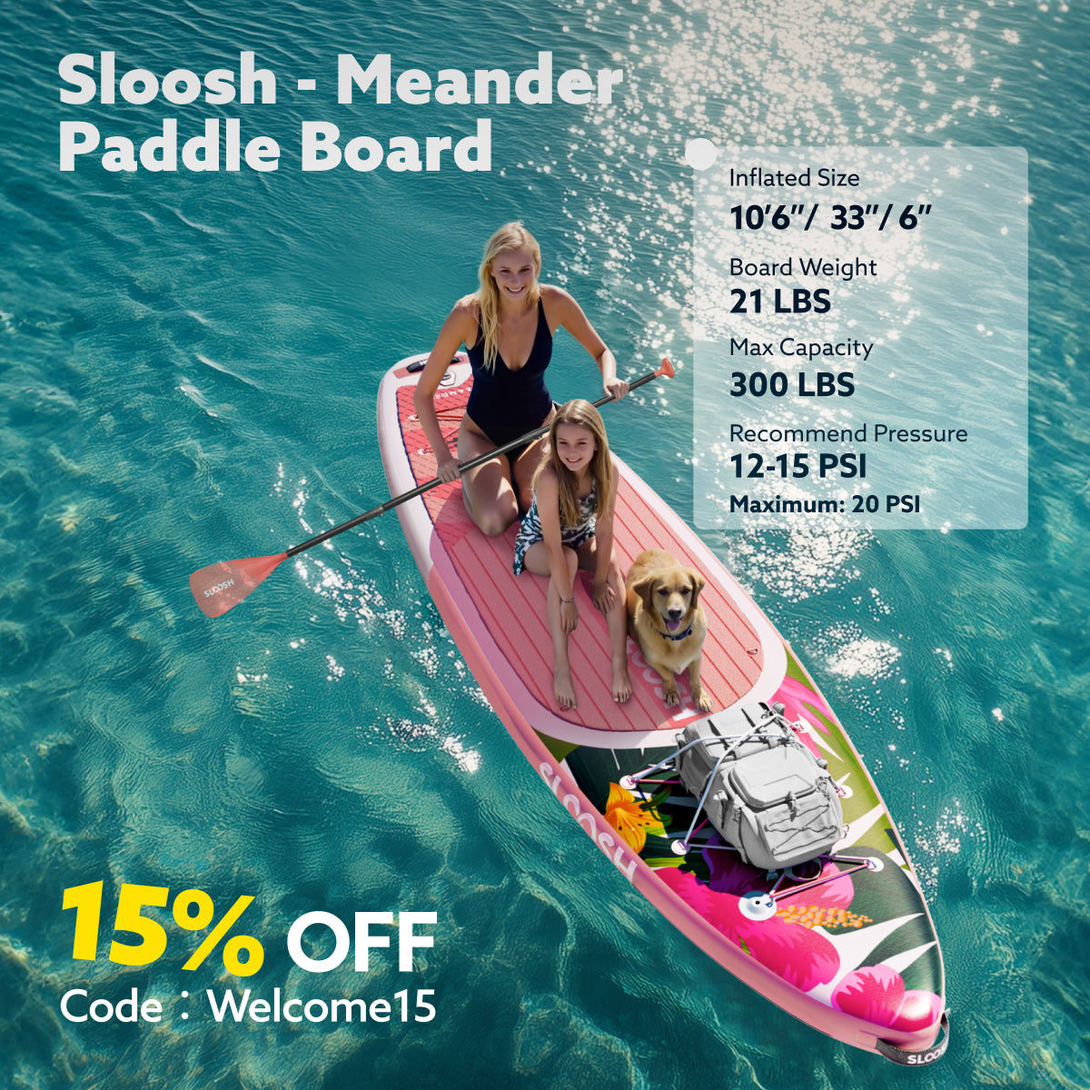 Meander Tropical Sunrise 10'6" Stand Up Paddle Board