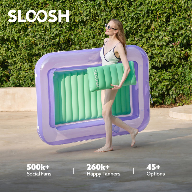 SLOOSH Inflatable Tanning Pool Lounger Float,  70