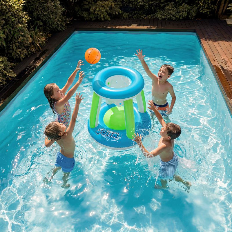 SLOOSH-Inflatable Basketball & Volleyball Pool Game Float Set