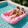 SLOOSH Inflatable Tanning Pool Lounger Float, Dark Blue-XL, 85