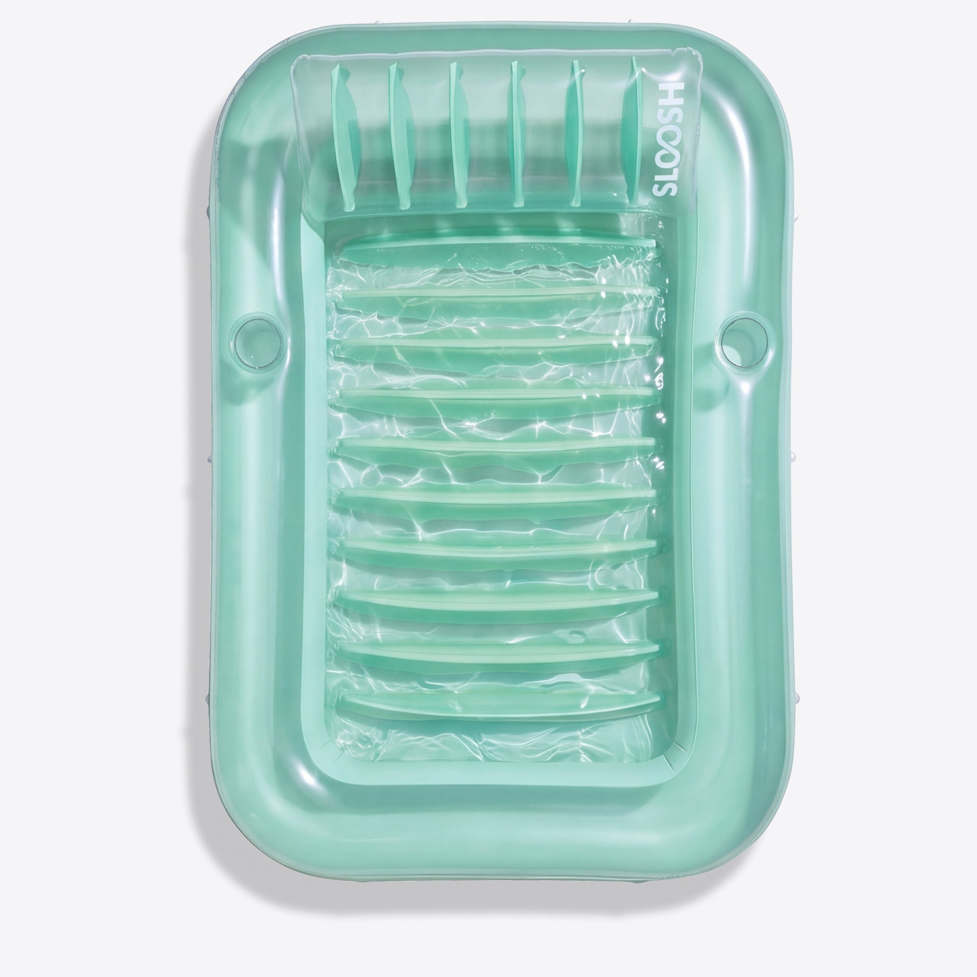 SLOOSH Inflatable Tanning Pool Lounger Float, 85" x 57", Cyan-XL