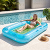 SLOOSH Transparent Inflatable Tanning Pool Lounger Float,  70