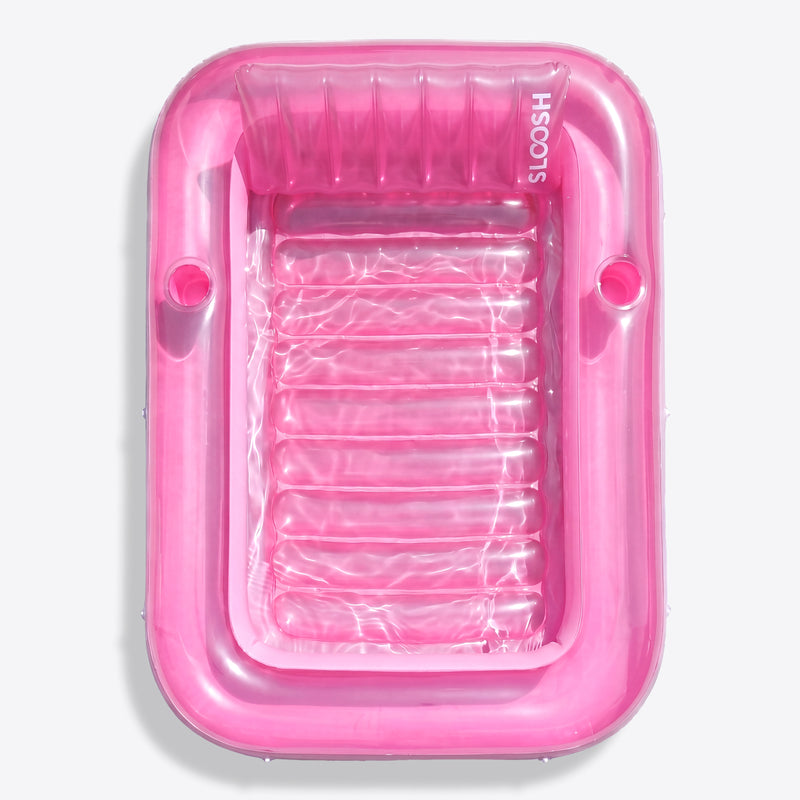 SLOOSH Transparent Inflatable Tanning Pool Lounger Float,  70