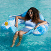 SLOOSH Inflatable Pool Floats Chair with Canopy Blue