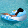 SLOOSH Inflatable Pool Floats Chair with Canopy Blue