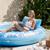 SLOOSH Inflatable Pool Float Lounge Round Suntan Tub Floatie, Champagne, 72