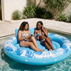 SLOOSH Inflatable Pool Float Lounge Round Suntan Tub Floatie, Champagne, 72