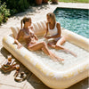SLOOSH Inflatable Tanning Pool Lounger Float, Dark Blue-XL, 85