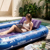SLOOSH Inflatable Tanning Pool Lounger Float, Cyan Pink XL, 85