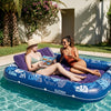 SLOOSH Inflatable Tanning Pool Lounger Float, Oatmeal White XL, 85