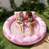 SLOOSH Inflatable Pool Float Lounge Round Suntan Tub Floatie, Champagne, 72