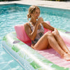 SLOOSH Inflatable Tanning Pool Lounger Float, Purple Chase Flower Bloom State, 70