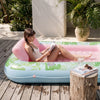 SLOOSH Inflatable Tanning Pool Lounger Float, Dark Blue-XL, 85