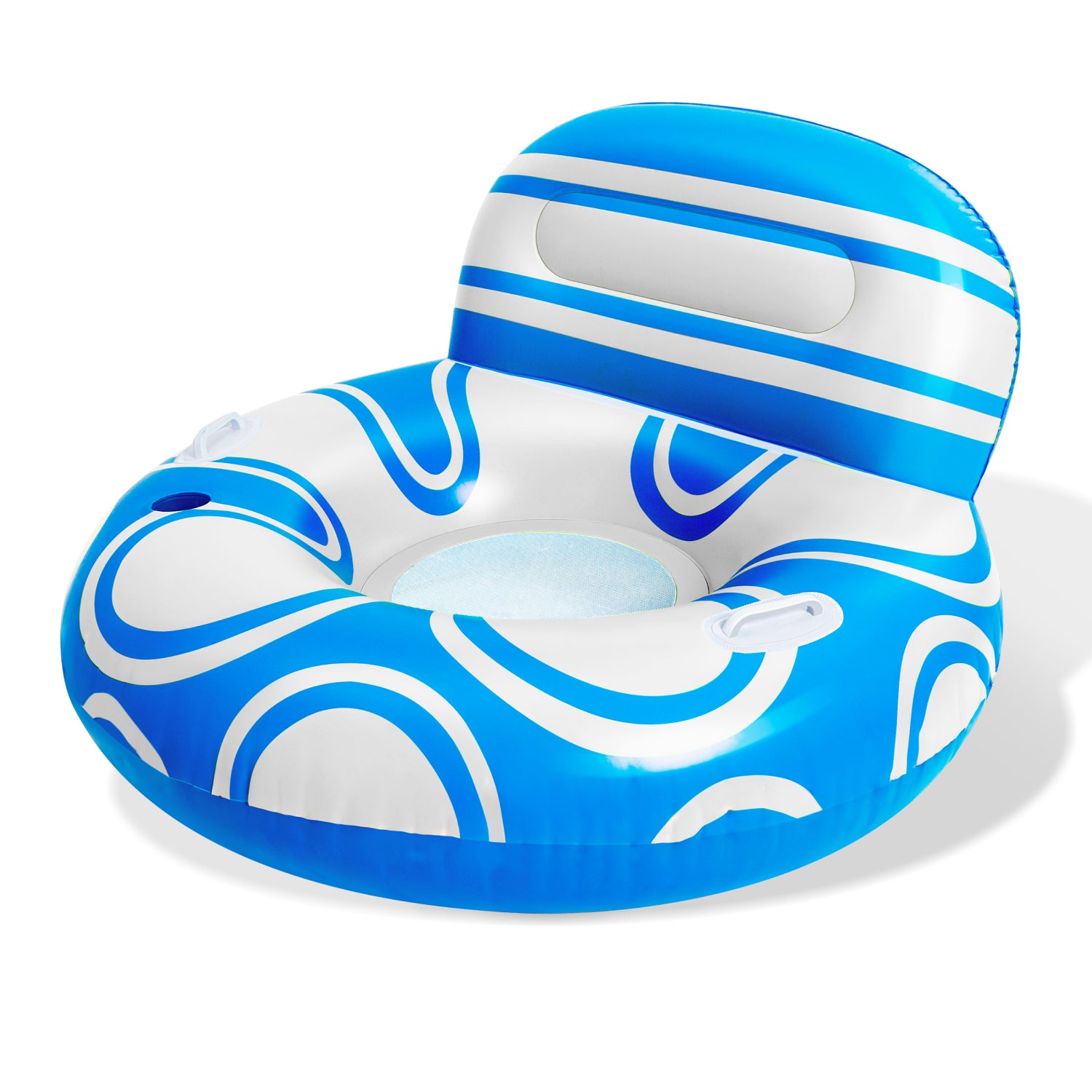 SLOOSH Inflatable Pool Floats Chair with Big Backrest, Blue, 42"