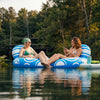 SLOOSH Inflatable Pool Floats Chair with Big Backrest, Blue, 42