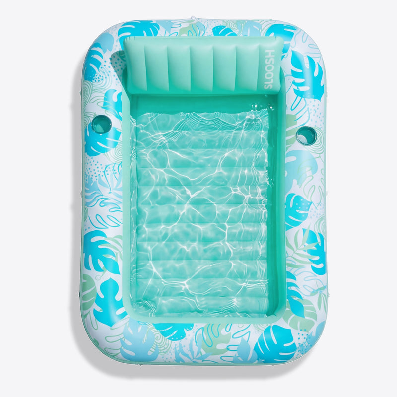 SLOOSH Inflatable Tanning Pool Lounger Float, Dark Blue-XL, 85