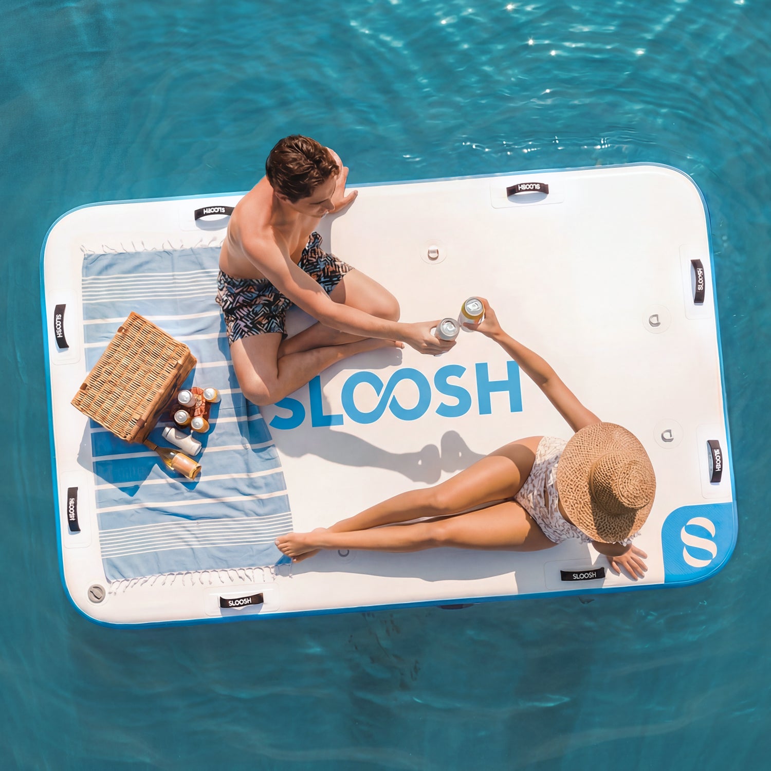 SLOOSH Inflatable Floating Dock 8Ft x 5Ft