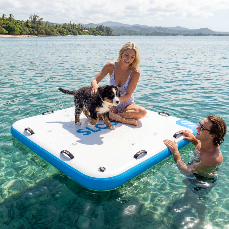 SLOOSH Inflatable Floating Dock, 6Ft x 5Ft