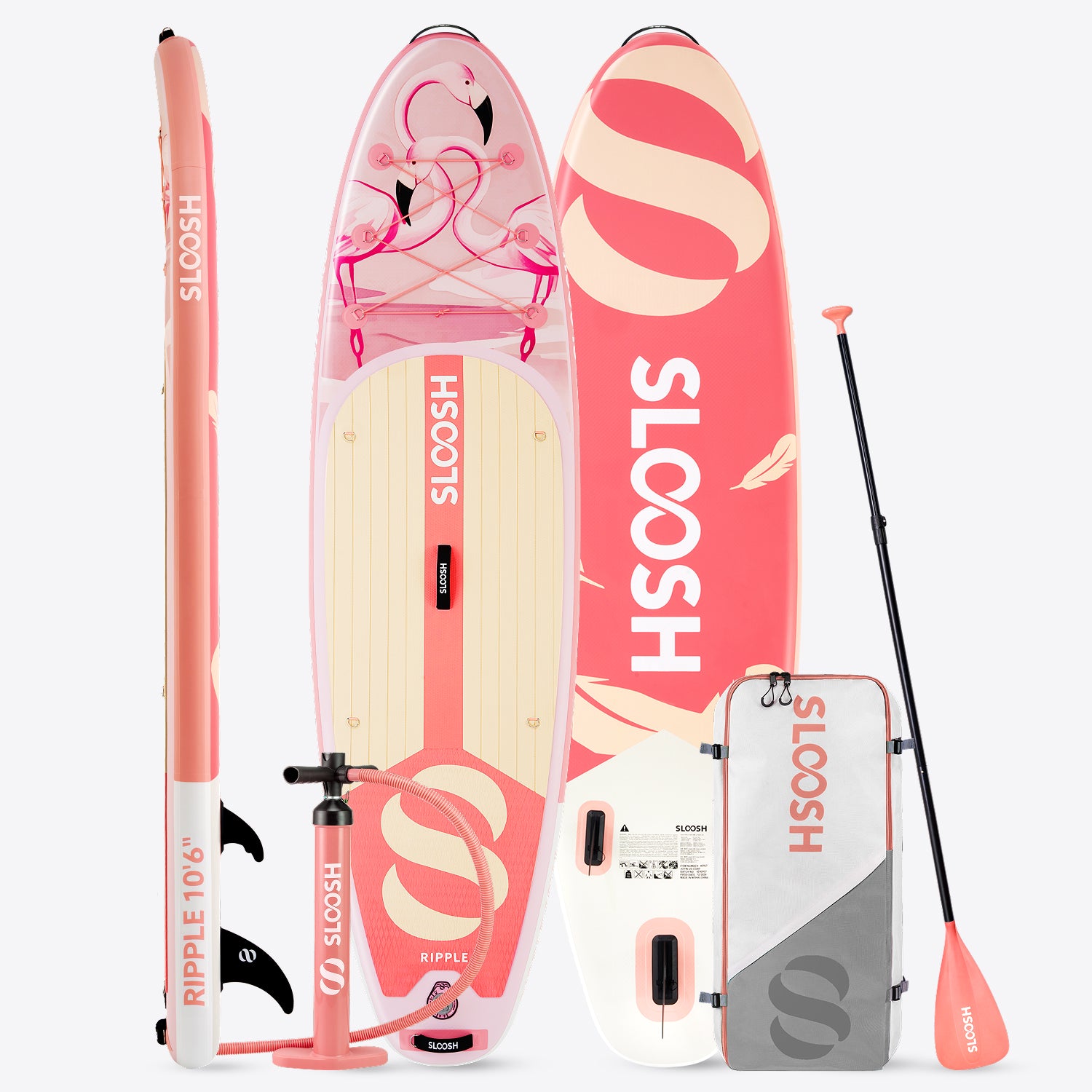 SLOOSH Ripple Flamingo Dawn 10'6" Inflatable Stand Up Paddle Board