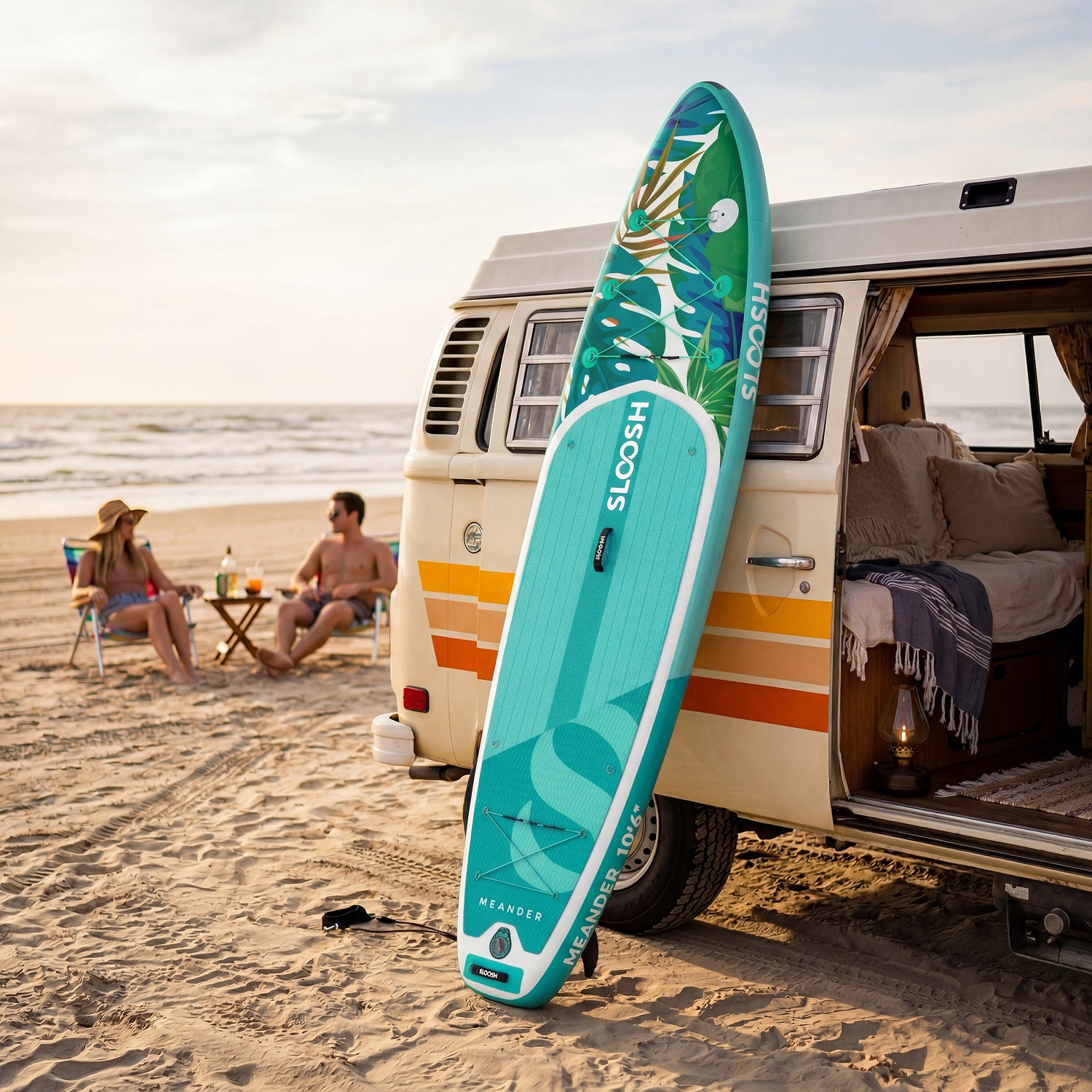Paddle Gonfiabile SLOOSH Meander 3,5 M | SUP Completo Con Accessori | Antiscivolo, Leggero, Con Zaino | Per Giovani E Adulti | Tropical Dawn - 5