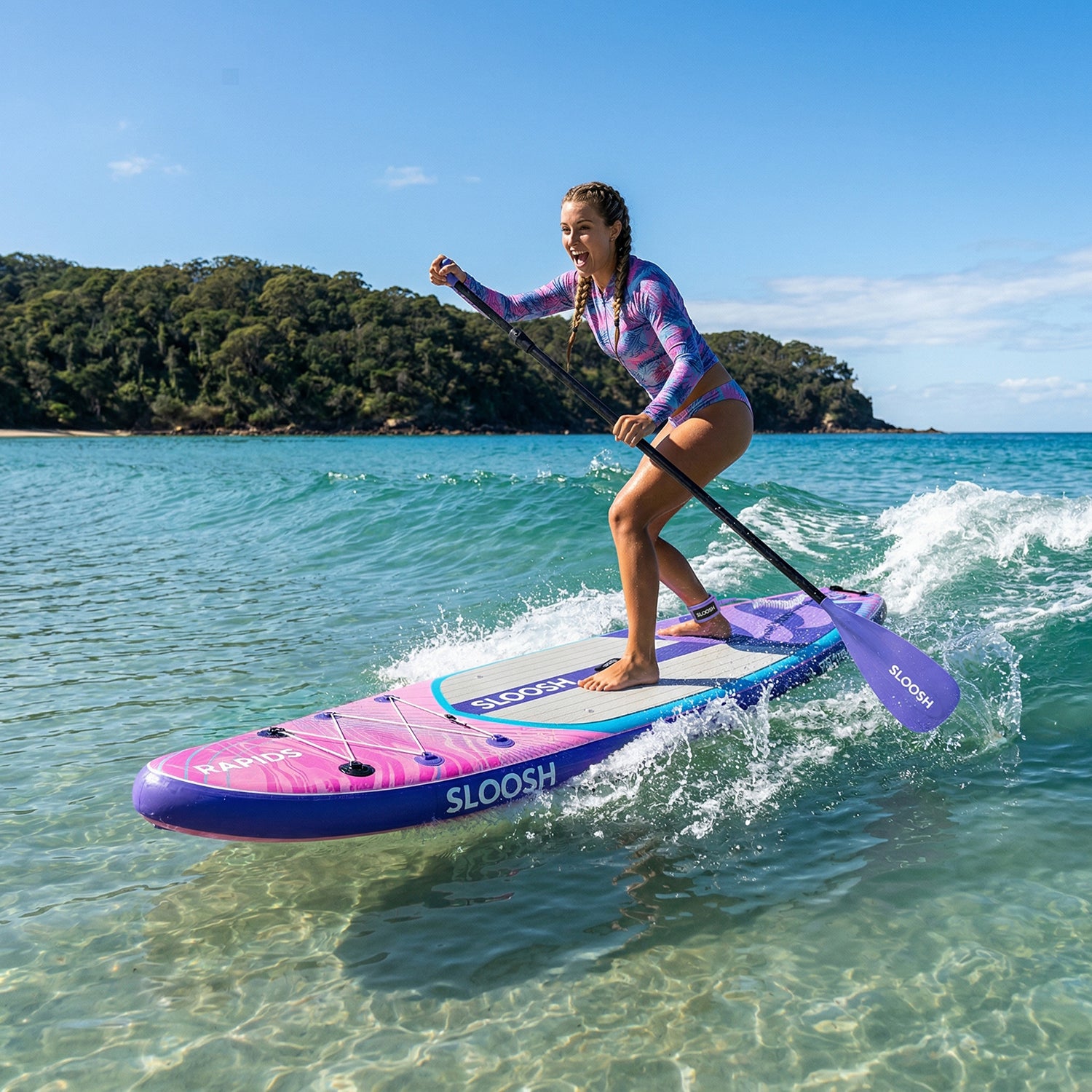 SLOOSH Rapids Fuchsia Tide 11'6" Inflatable Stand Up Paddle Board