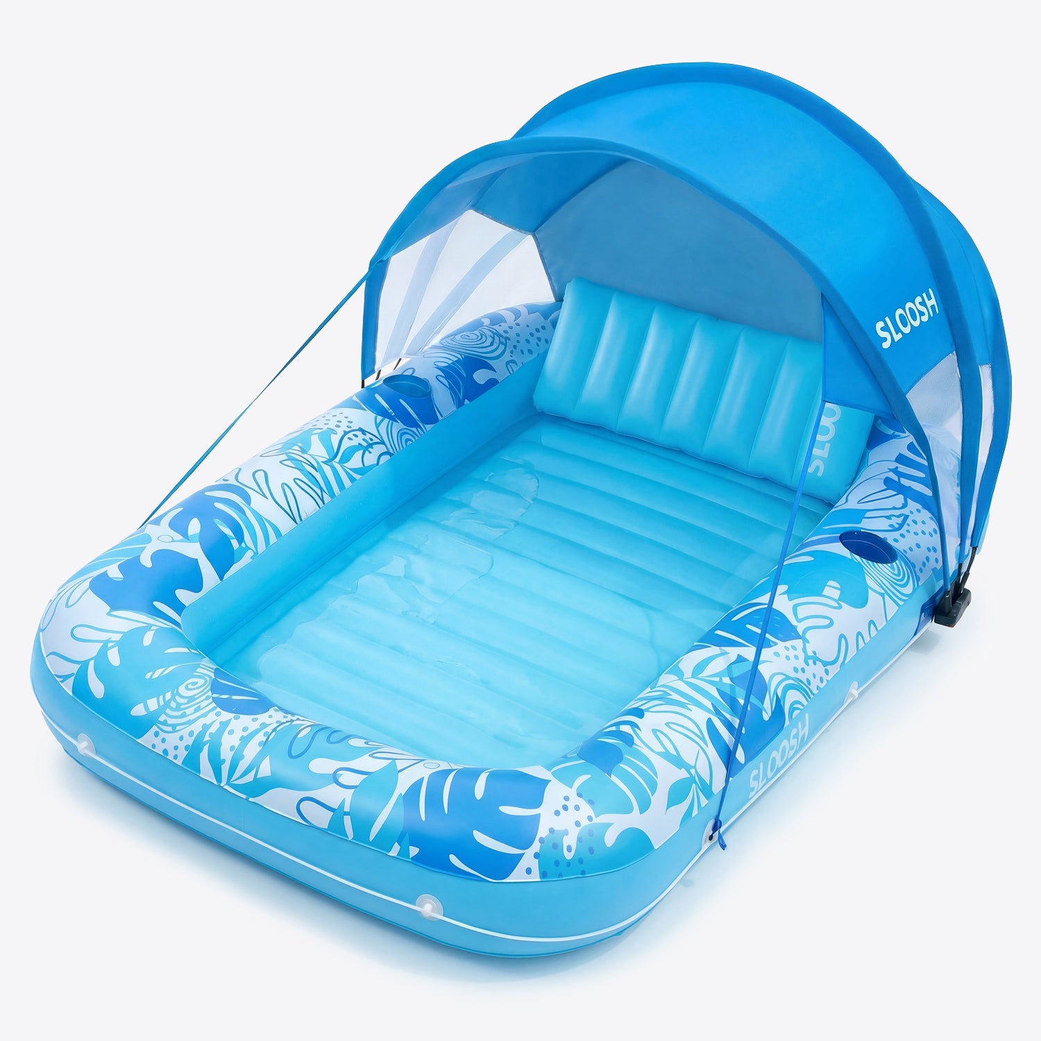 SLOOSH 70" x 46" Blue Tanning Pool with Canopy
