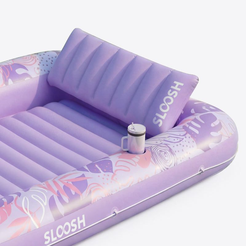 SLOOSH Inflatable Tanning Pool Lounger Float,  Purple-L, 70