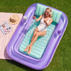 SLOOSH Transparent Inflatable Tanning Pool Lounger Float,  70