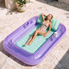 SLOOSH Transparent Inflatable Tanning Pool Lounger Float,  70