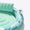 SLOOSH Inflatable Pool Float Lounge Round Suntan Tub Floatie, Cyan, 72