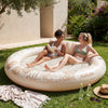 SLOOSH Inflatable Pool Float Lounge Round Suntan Tub Floatie, Cyan, 72