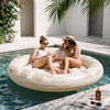 SLOOSH Inflatable Pool Float Lounge Round Suntan Tub Floatie, Cyan, 72