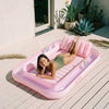 SLOOSH Transparent Inflatable Tanning Pool Lounger Float,  70