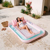 SLOOSH Transparent Inflatable Tanning Pool Lounger Float,  70