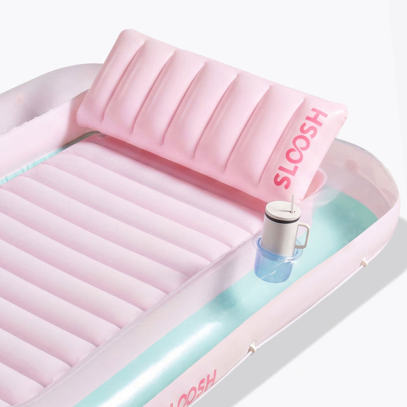 SLOOSH Transparent Inflatable Tanning Pool Lounger Float,  70