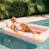 SLOOSH Inflatable Tanning Pool Lounger Float, Pink Doodle, 70