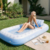SLOOSH Inflatable Tanning Pool Lounger Float, Blue Checker, 70