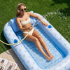 SLOOSH Inflatable Tanning Pool Lounger Float, Cyan Pink L, 70