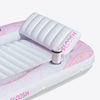 SLOOSH Inflatable Tanning Pool Lounger Float, Pink Marble, 70