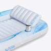 SLOOSH Inflatable Tanning Pool Lounger Float, Blue Checker, 70