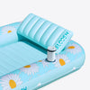 SLOOSH Inflatable Tanning Pool Lounger Float, Blue Daisy 70