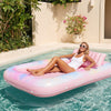 SLOOSH Inflatable Tanning Pool Lounger Float, Pink Tie-dye-Bliss State, 70