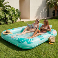 SLOOSH Tropical Inflatable Tanning Pool, AquaBlue Tropical, 85