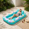 SLOOSH Tropical Leaves Inflatable Tanning Pool, Tropical Blue, 70