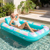 SLOOSH Tropical Leaves Inflatable Tanning Pool, Tropical Blue, 70