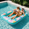 SLOOSH Tropical Leaves Inflatable Tanning Pool, Tropical Blue,  85
