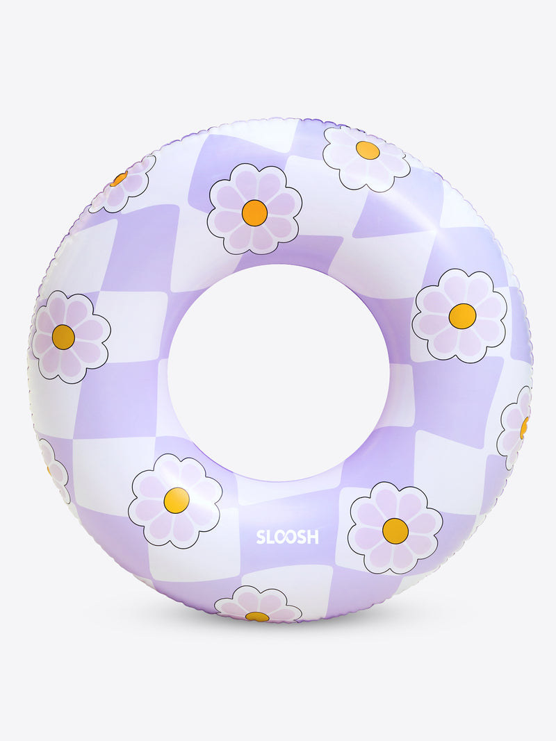 SLOOSH Inflatable Swim Ring, Purple Chase Flower-Bloom State