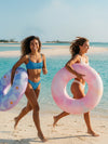 SLOOSH Inflatable Swim Ring, Purple Chase Flower-Bloom State